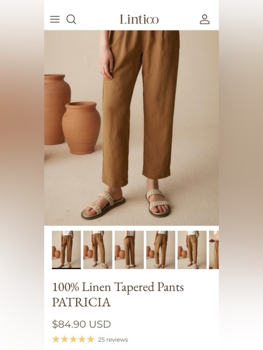 Lintico 100% Linen Pants